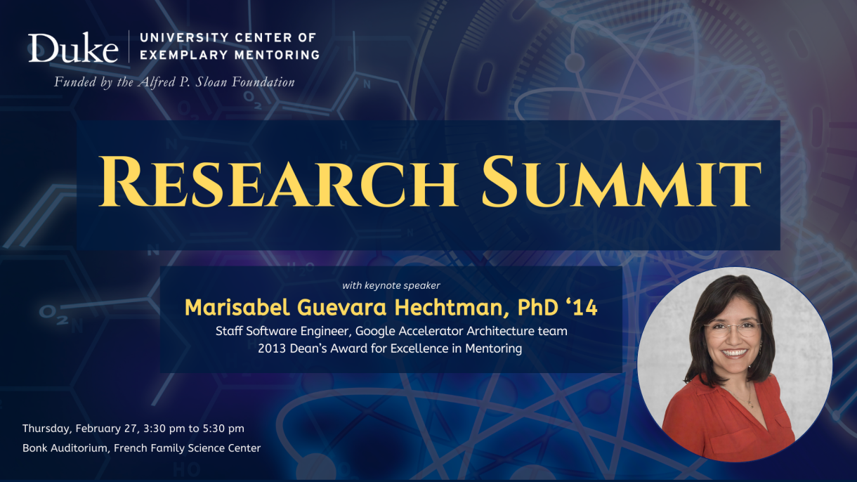 2025 Duke UCEM Research Summit, Thursday, February 27, 3:30 to 5:30 pm