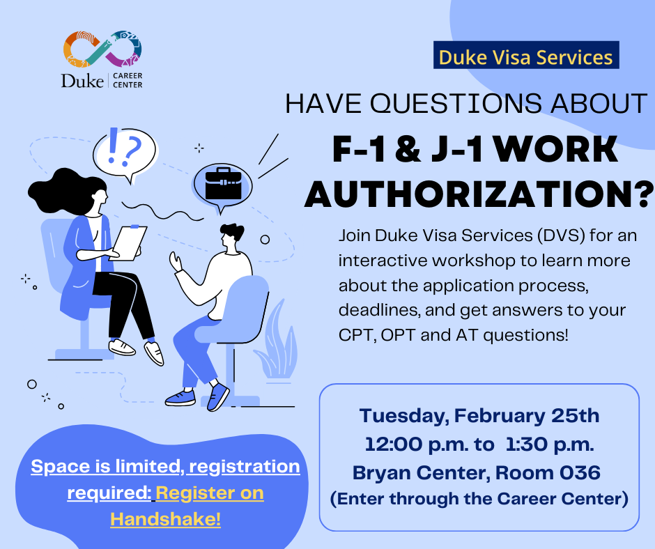 F-1 and J-1 Work Authorization Workshop