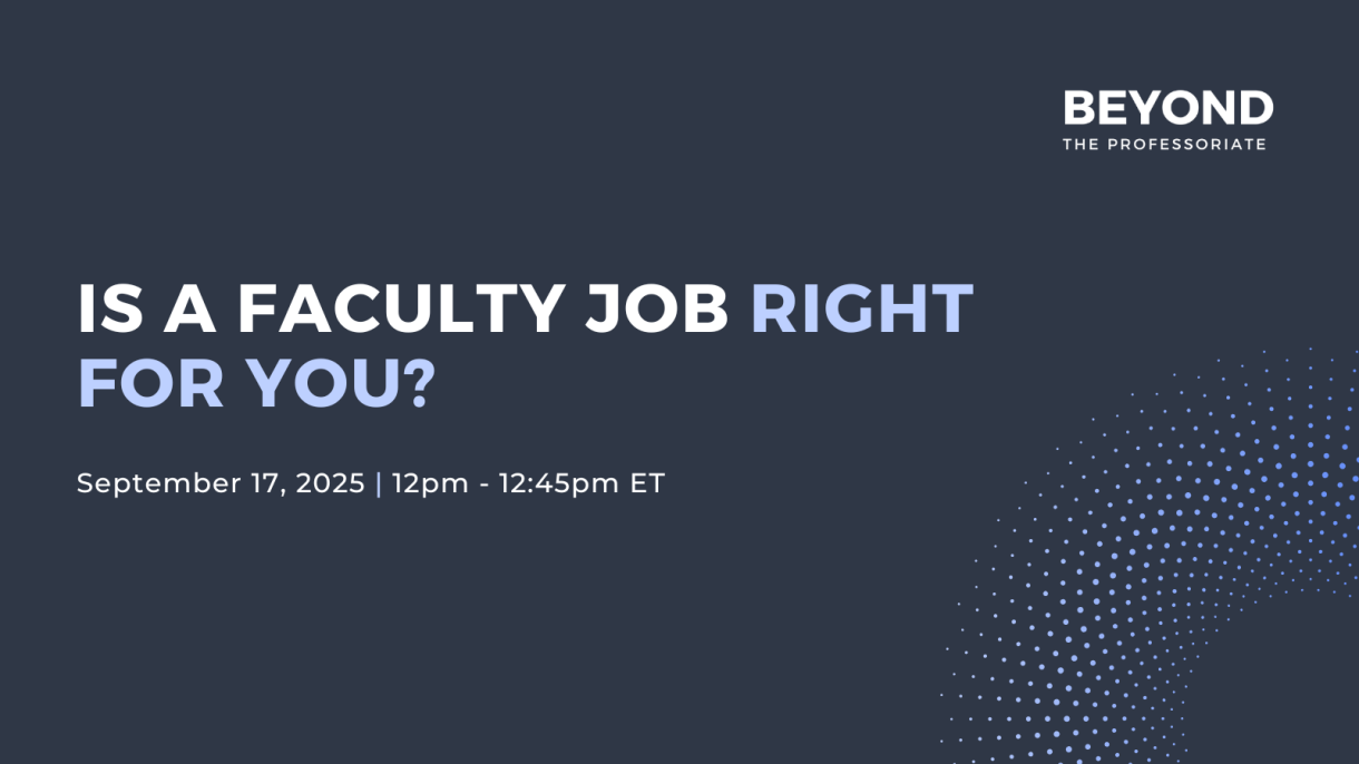 Is a Faculty Job Right for You?