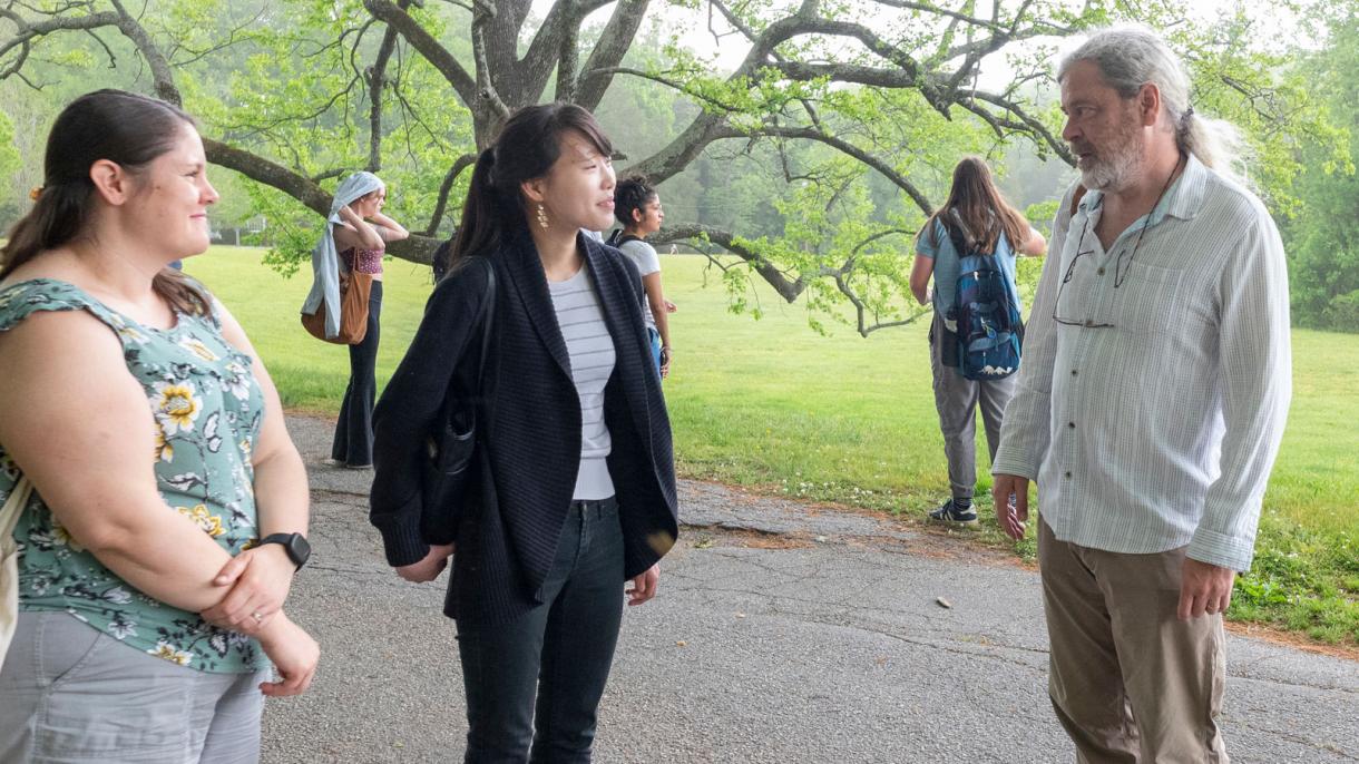 PFF fellows listening to a faculty member at a partner institution