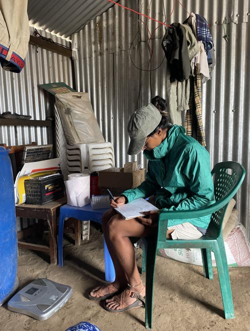 collecting data during rainstorm