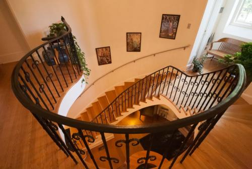 Spiral staircase in the TGS building